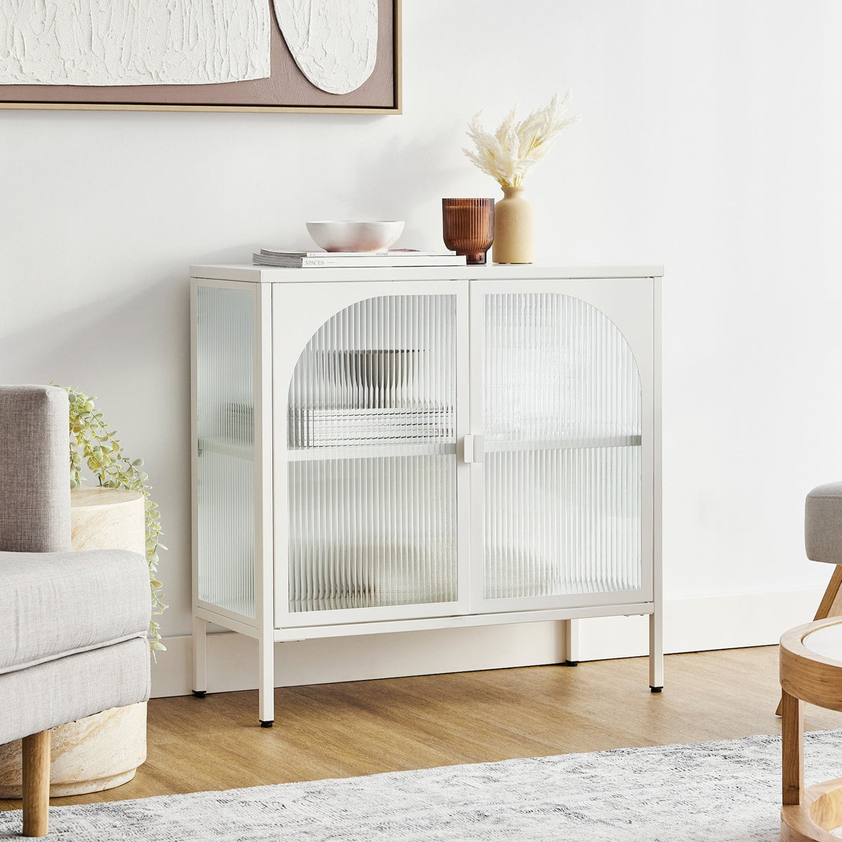 Eve Modern Metal Cabinet White