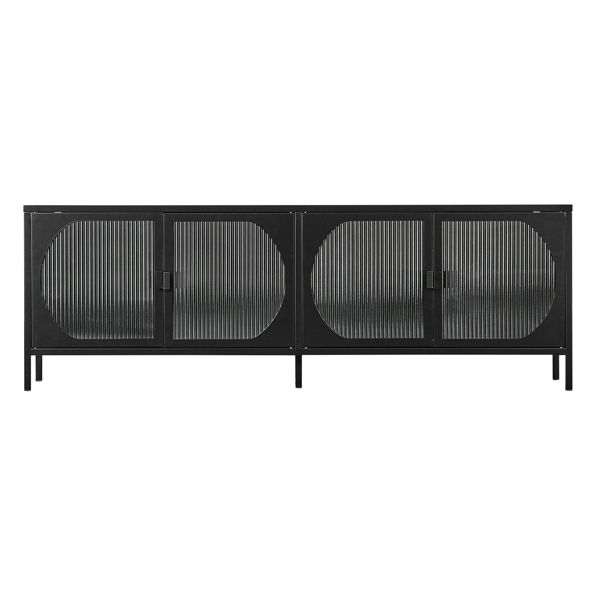 Eve Modern Metal Entertainment Unit Black (160cm)
