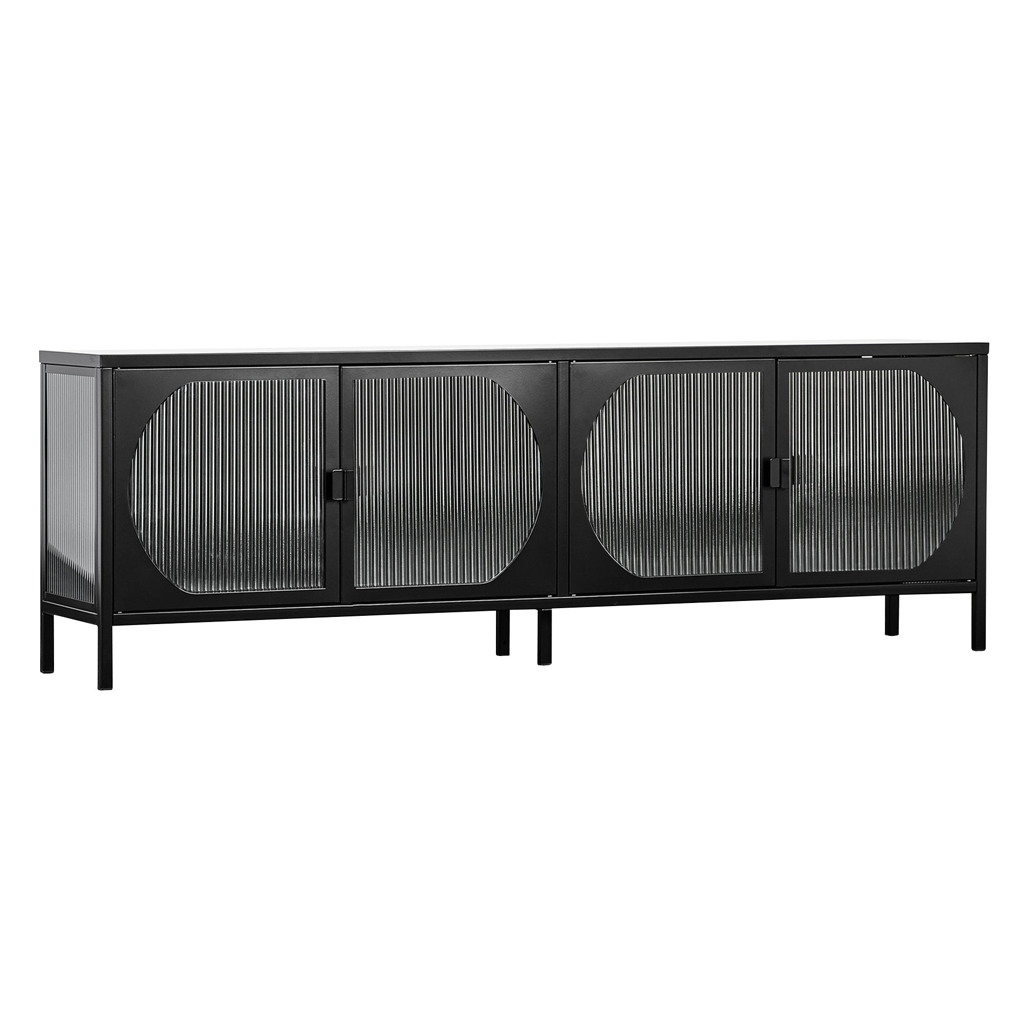 Eve Modern Metal Entertainment Unit Black (160cm)