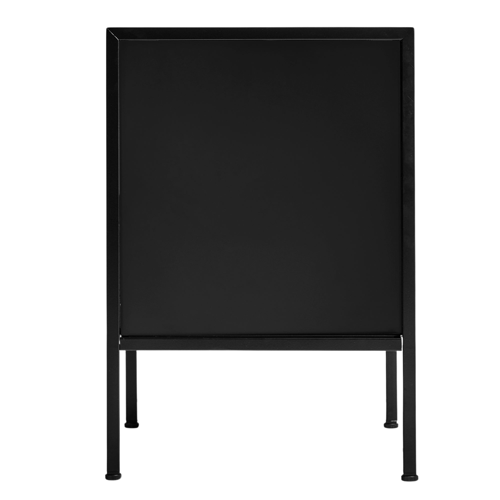 Eve Metal Open Front Side Table Black