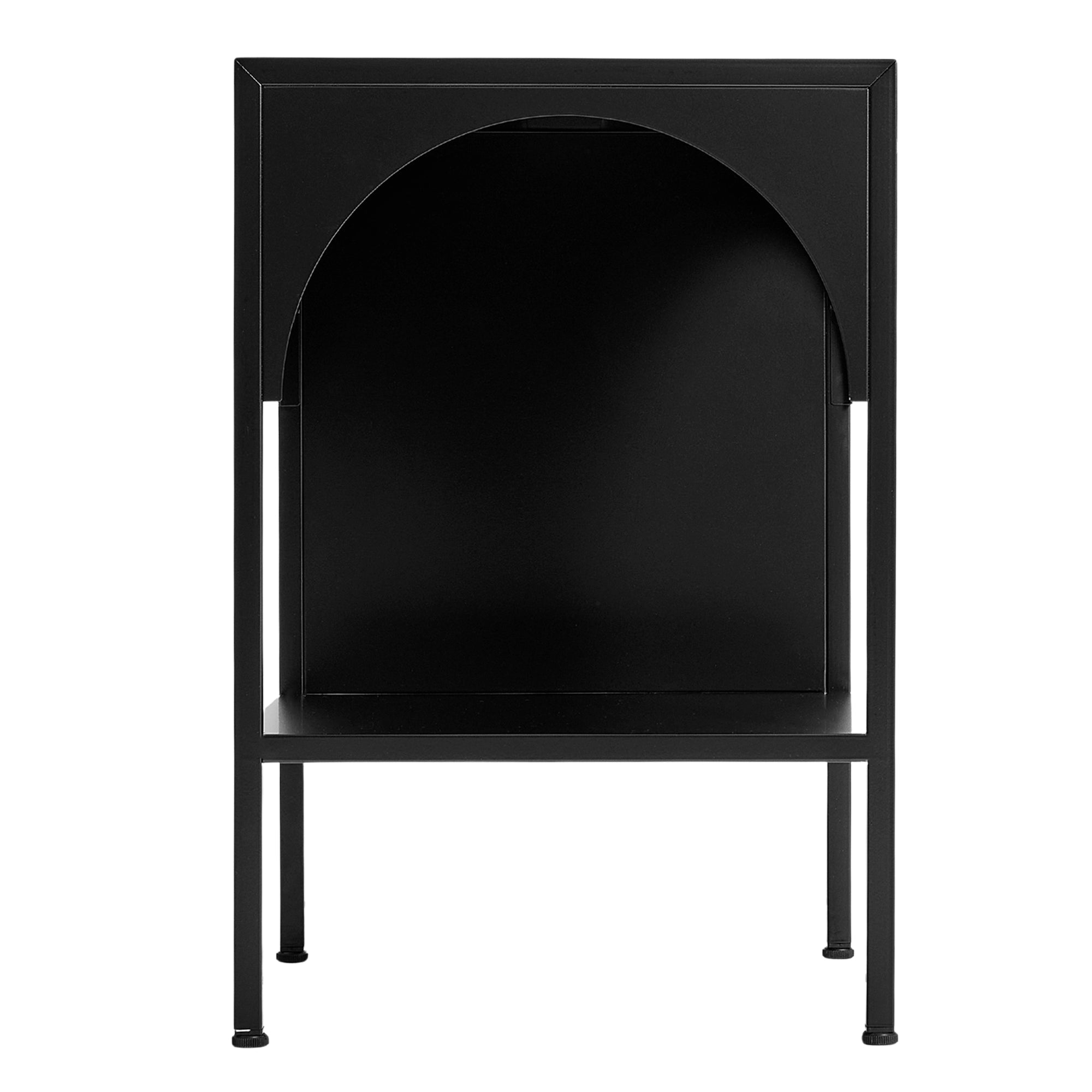Eve Metal Open Front Side Table Black