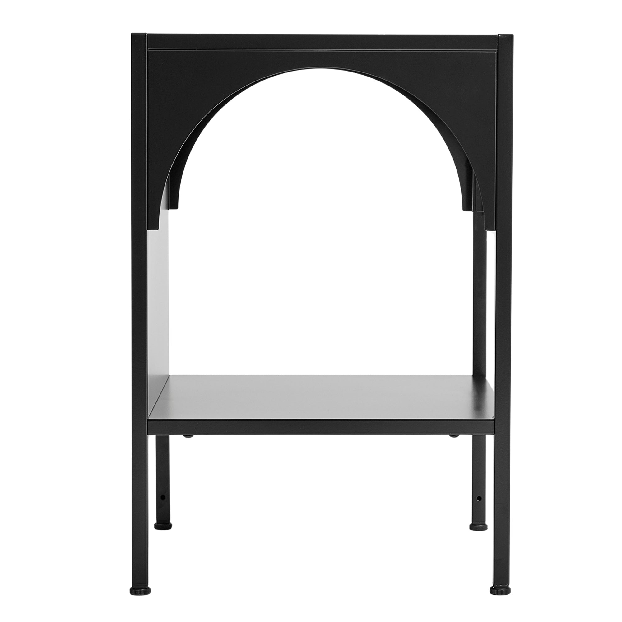 Eve Metal Open Front Side Table Black