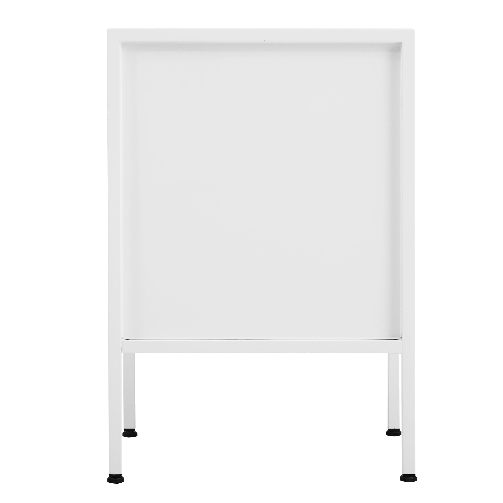 Eve Metal Open Front Side Table White