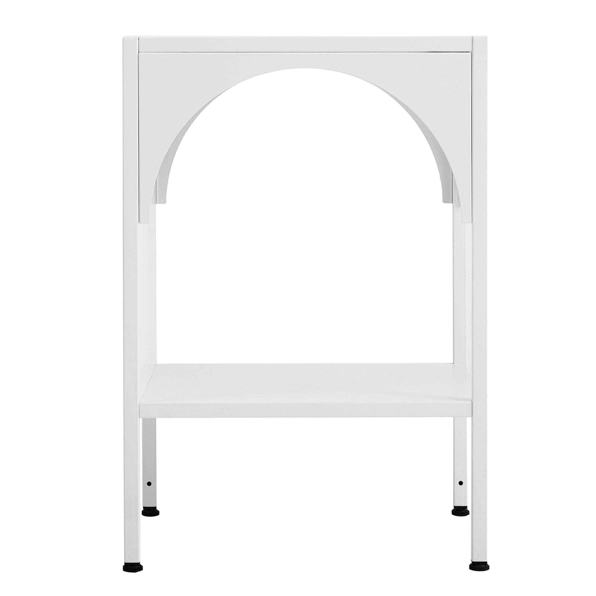 Eve Metal Open Front Side Table White