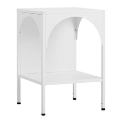 Eve Metal Open Front Side Table White