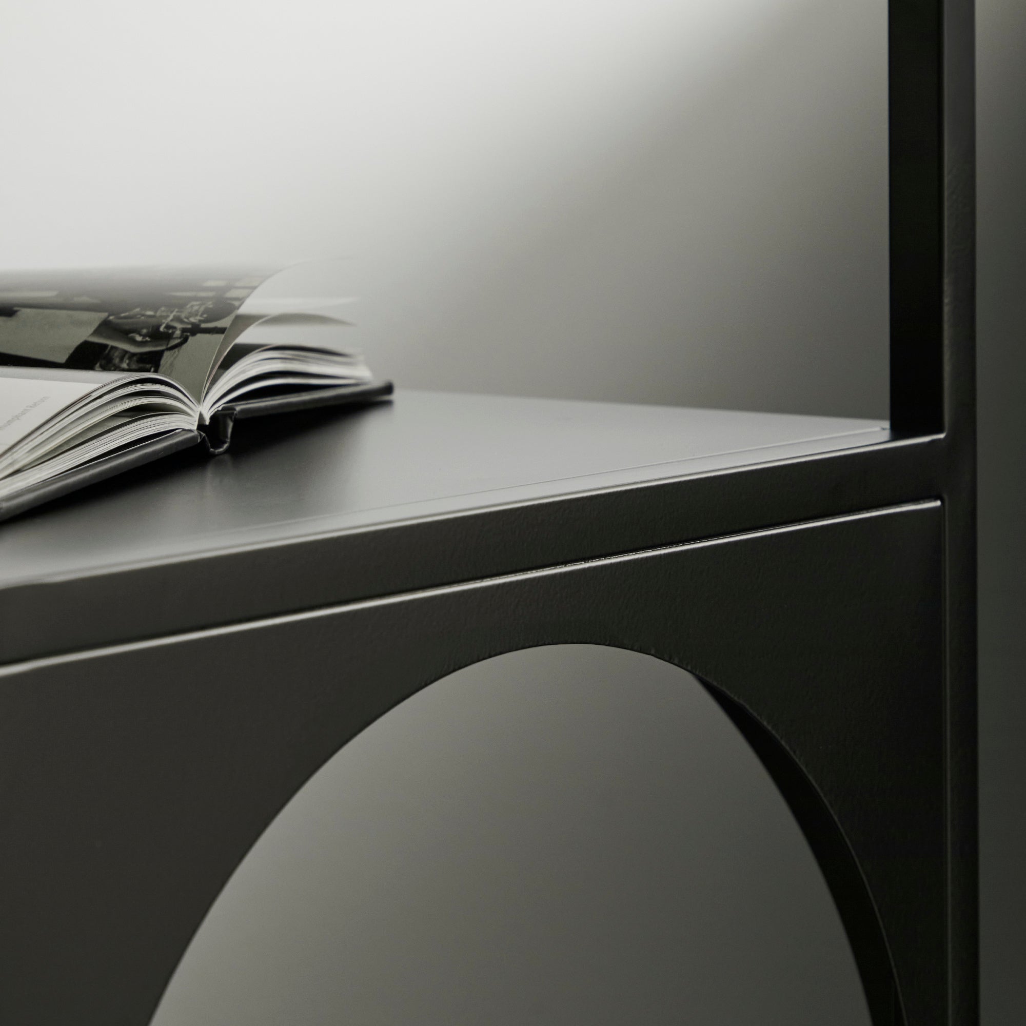 Eve Metal Open Front Shelving Unit Black