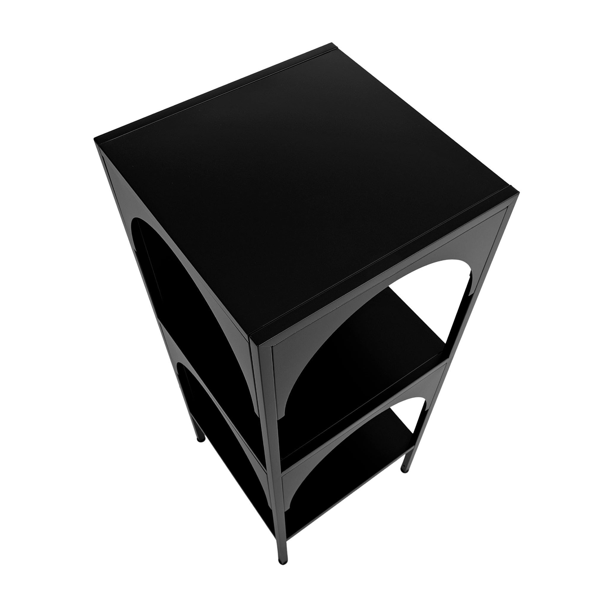 Eve Metal Open Front Shelving Unit Black