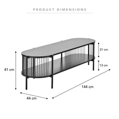 Harbour Entertainment Unit Black (144cm)