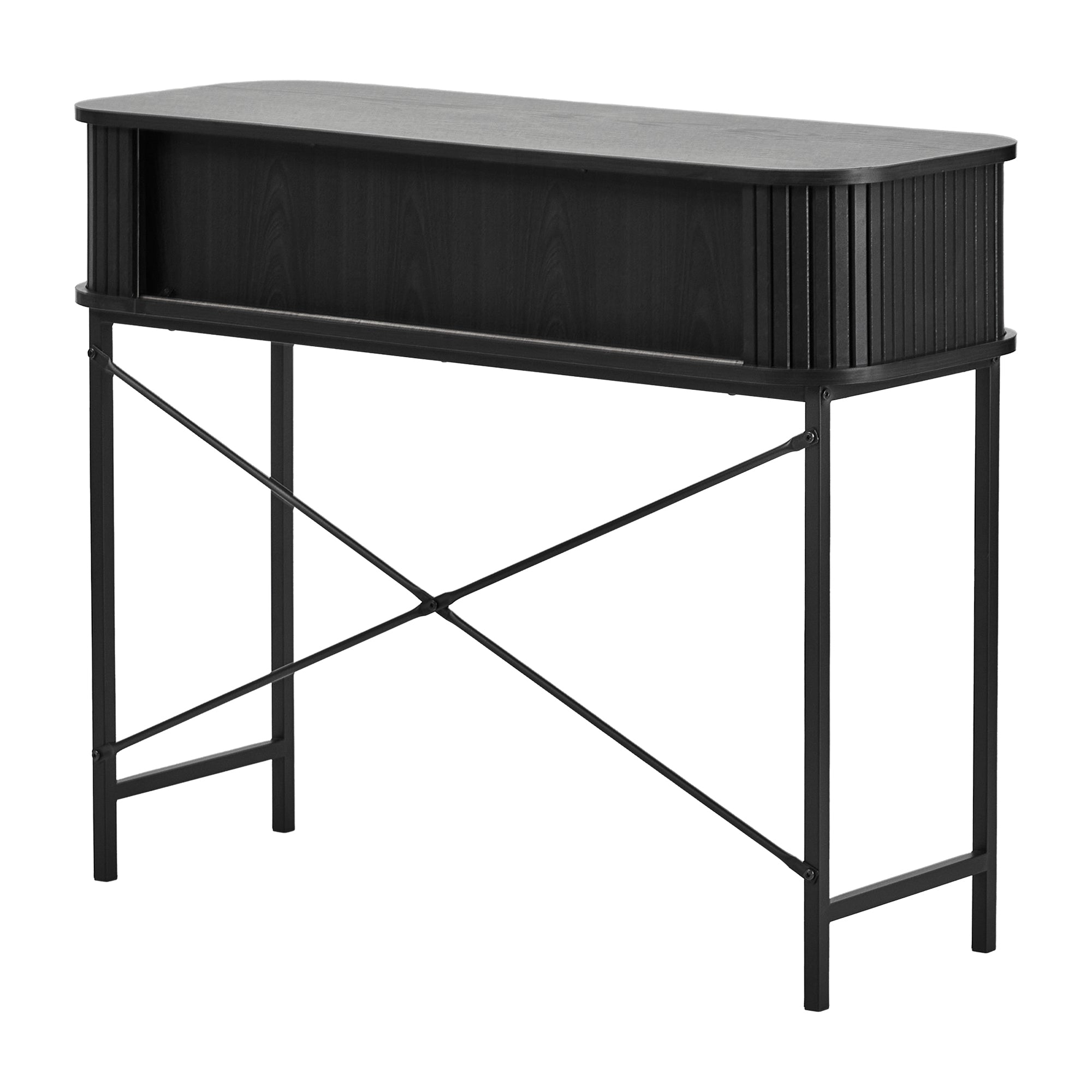 Haven Sliding Door Console Table Black (100cm)