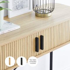 Haven Sliding Door Console Table Natural (100cm)