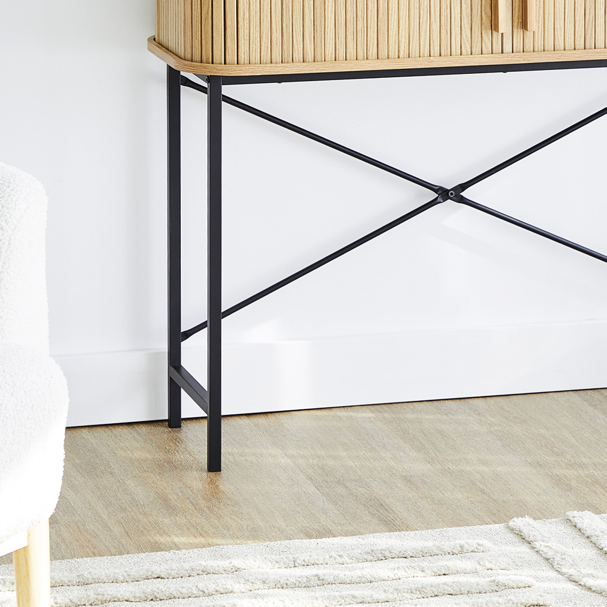 Haven Sliding Door Console Table Natural (100cm)