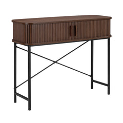 Haven Sliding Door Console Table Walnut (100cm)