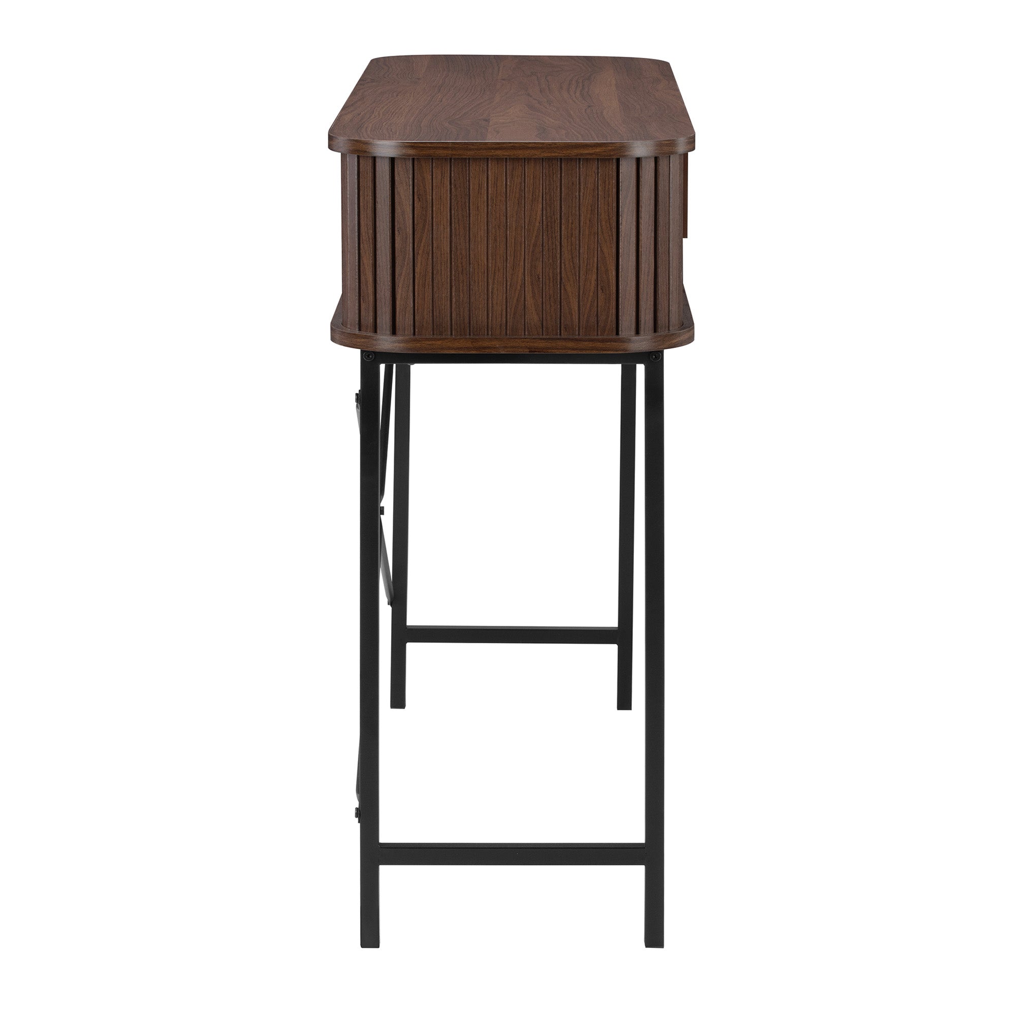 Haven Sliding Door Console Table Walnut (100cm)