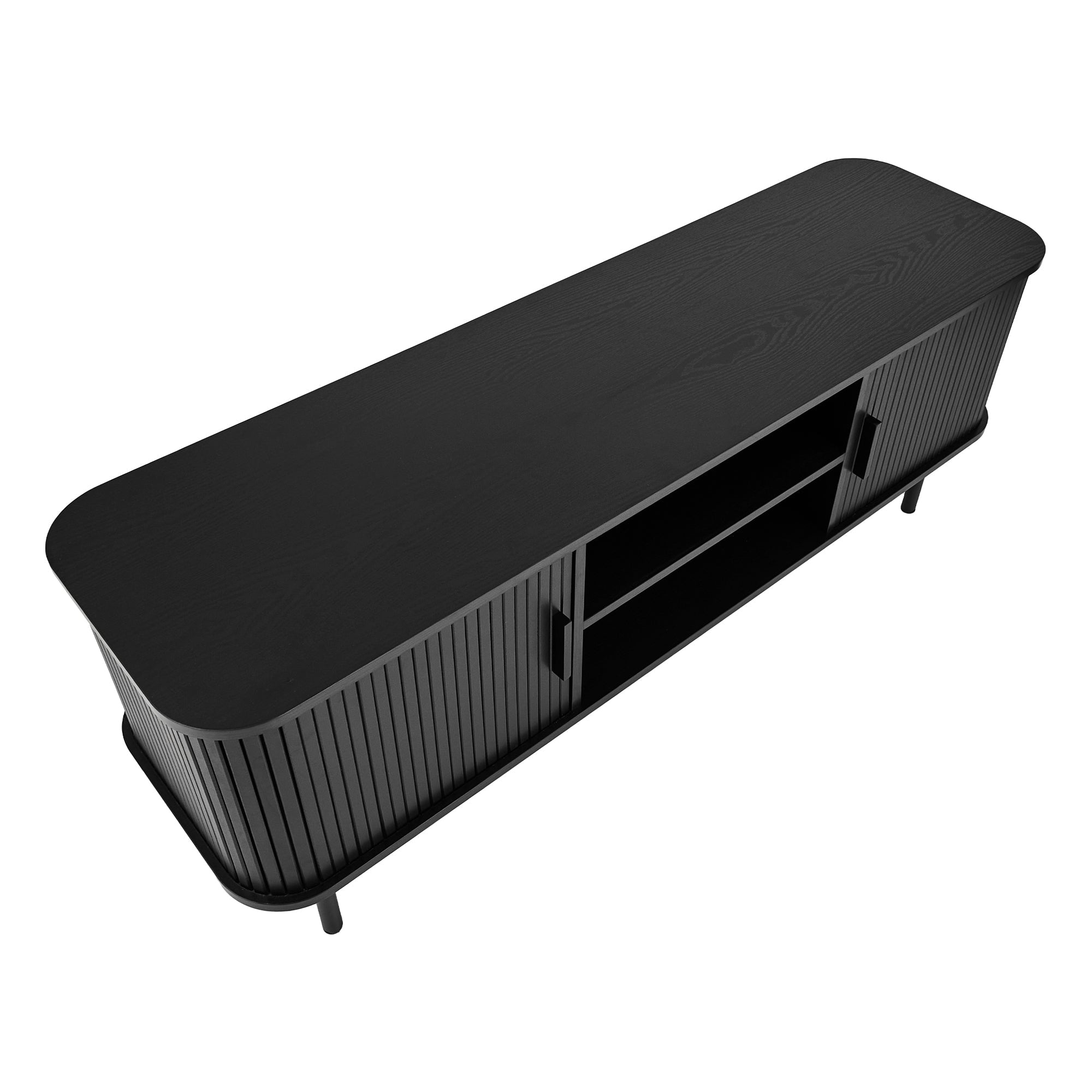 Haven Sliding Door Entertainment Unit Black (140cm)