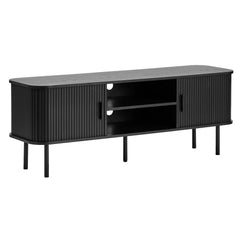 Haven Sliding Door Entertainment Unit Black (140cm)