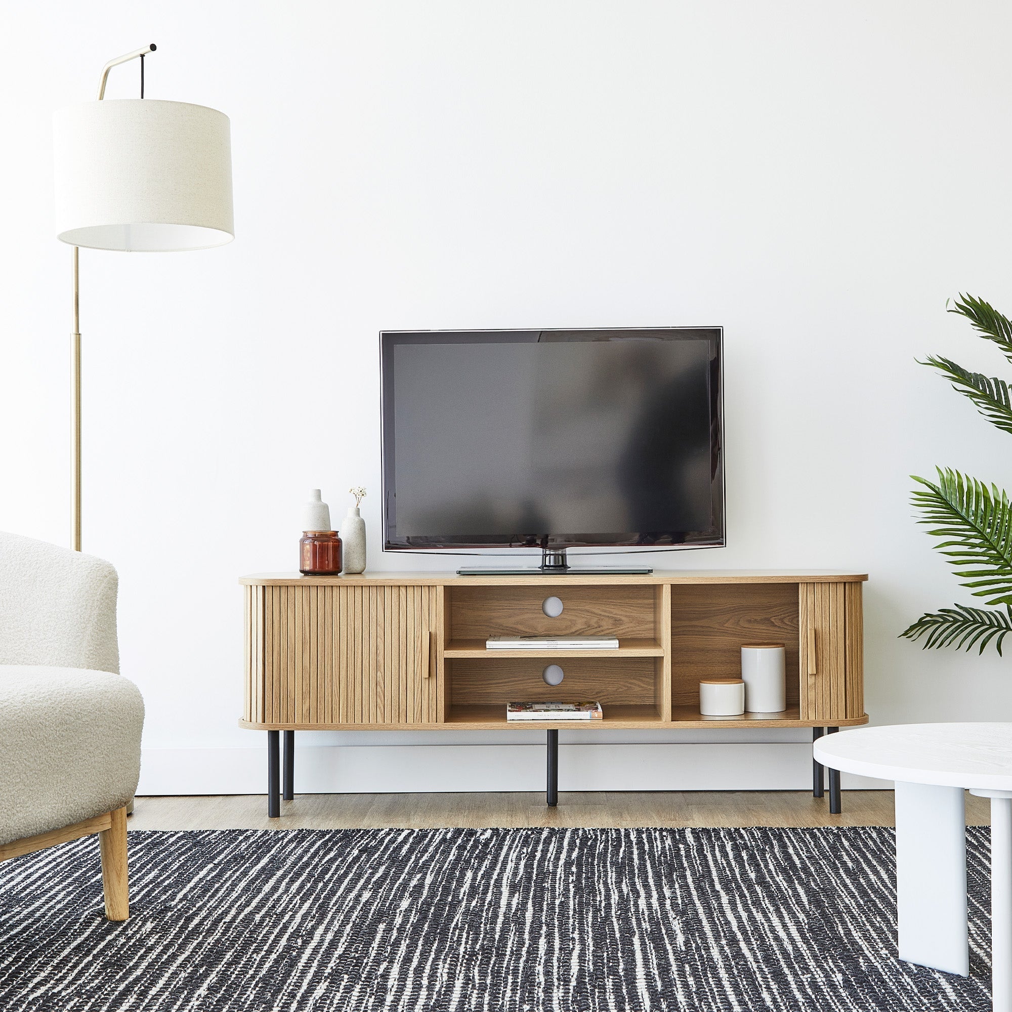 Haven Sliding Door Entertainment Unit Natural (140cm)