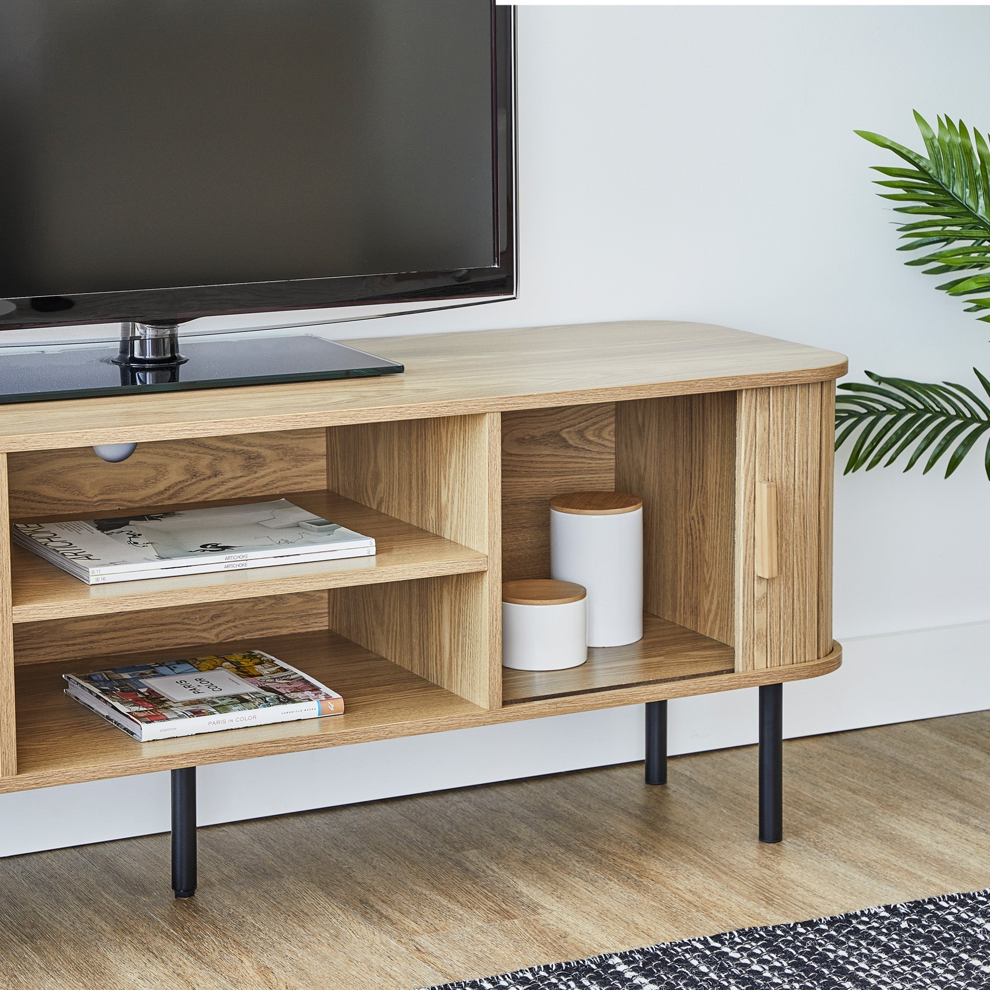Haven Sliding Door Entertainment Unit Natural (140cm)