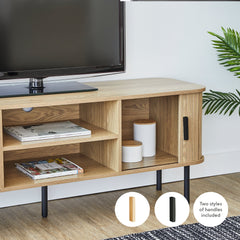 Haven Sliding Door Entertainment Unit Natural (140cm)