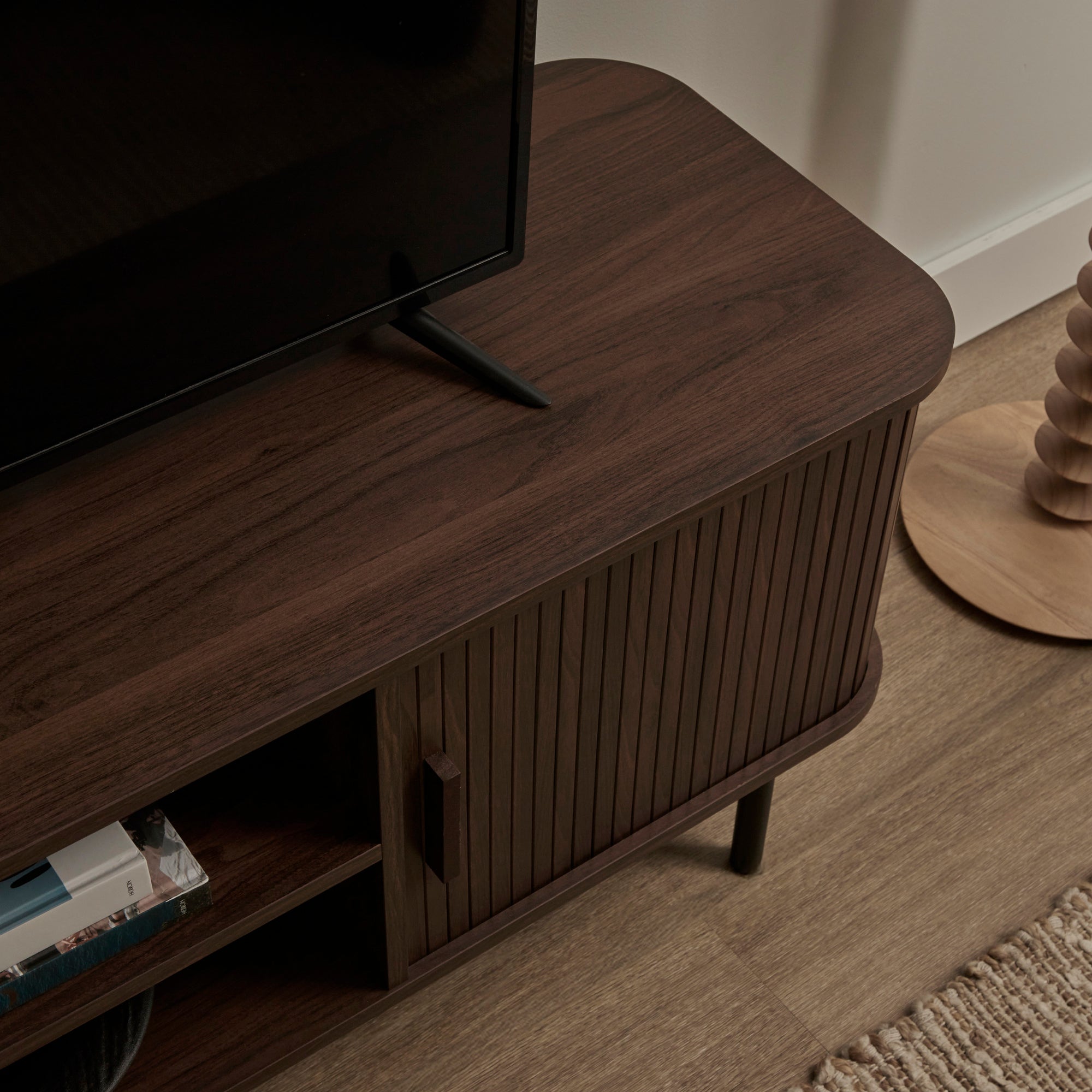 Haven Sliding Door Entertainment Unit Walnut (140cm)