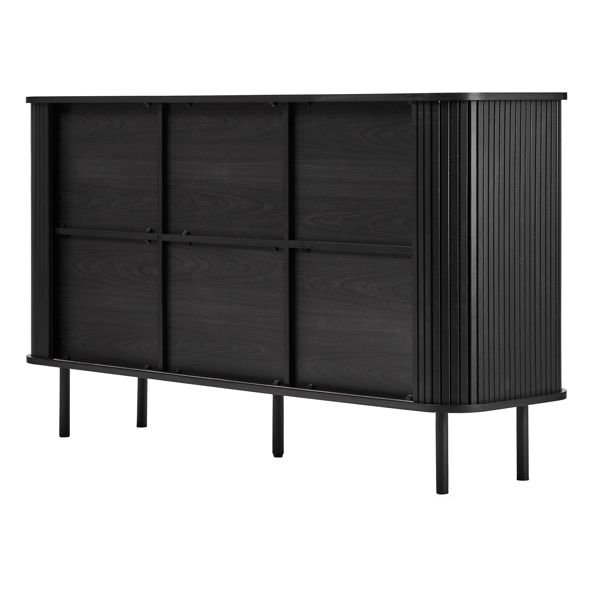 Haven Sliding Door Sideboard Black (140cm)