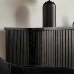 Haven Sliding Door Sideboard Black (140cm)