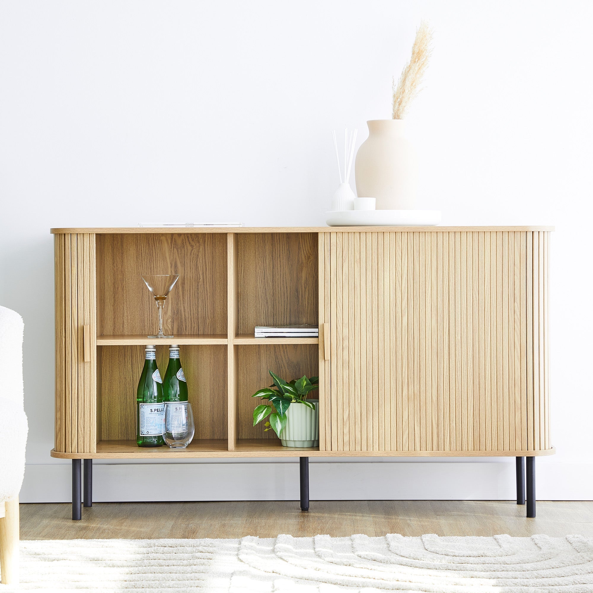 Haven Sliding Door Sideboard Natural (140cm)