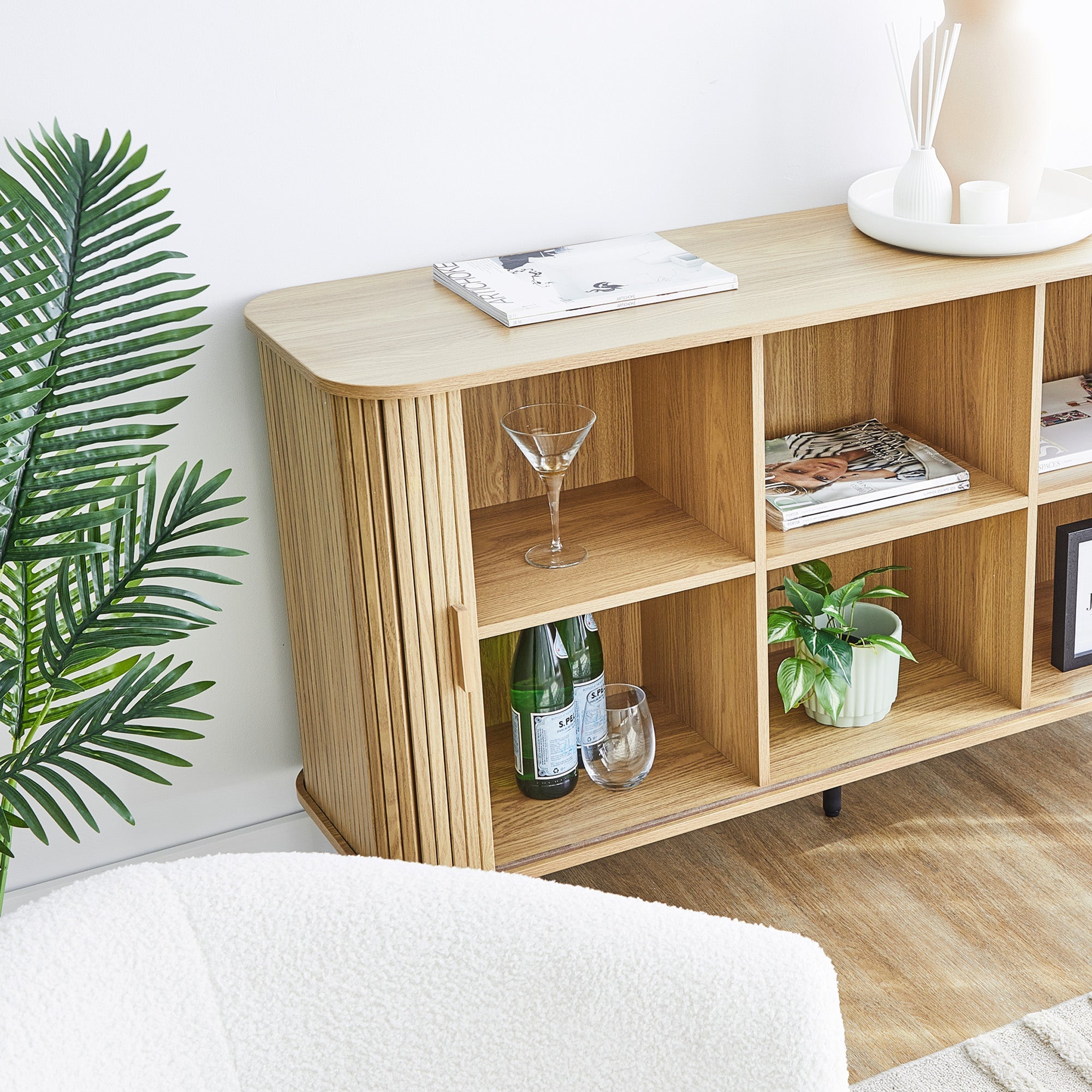 Haven Sliding Door Sideboard Natural (140cm)