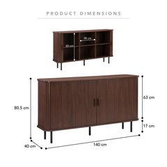 Haven Sliding Door Sideboard Walnut (140cm)