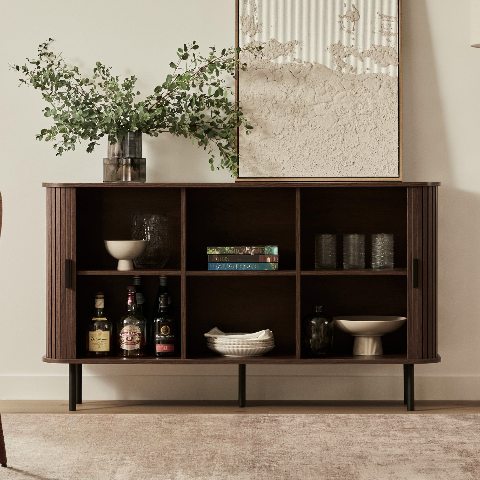 Haven Sliding Door Sideboard Walnut (140cm)