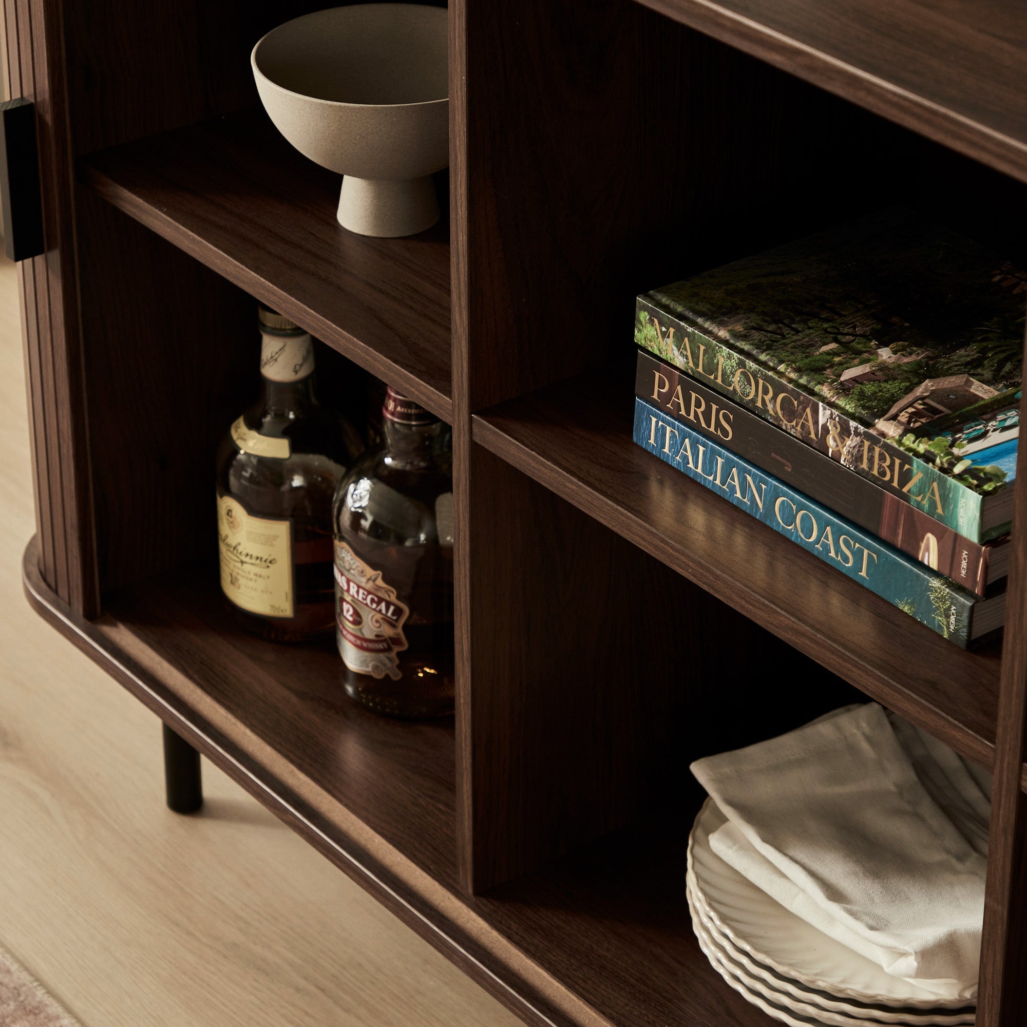 Haven Sliding Door Sideboard Walnut (140cm)
