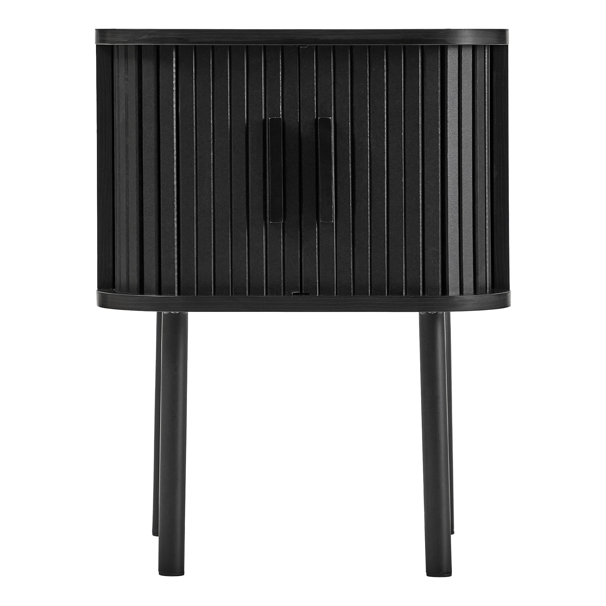 Haven Sliding Door Bedside Table Black