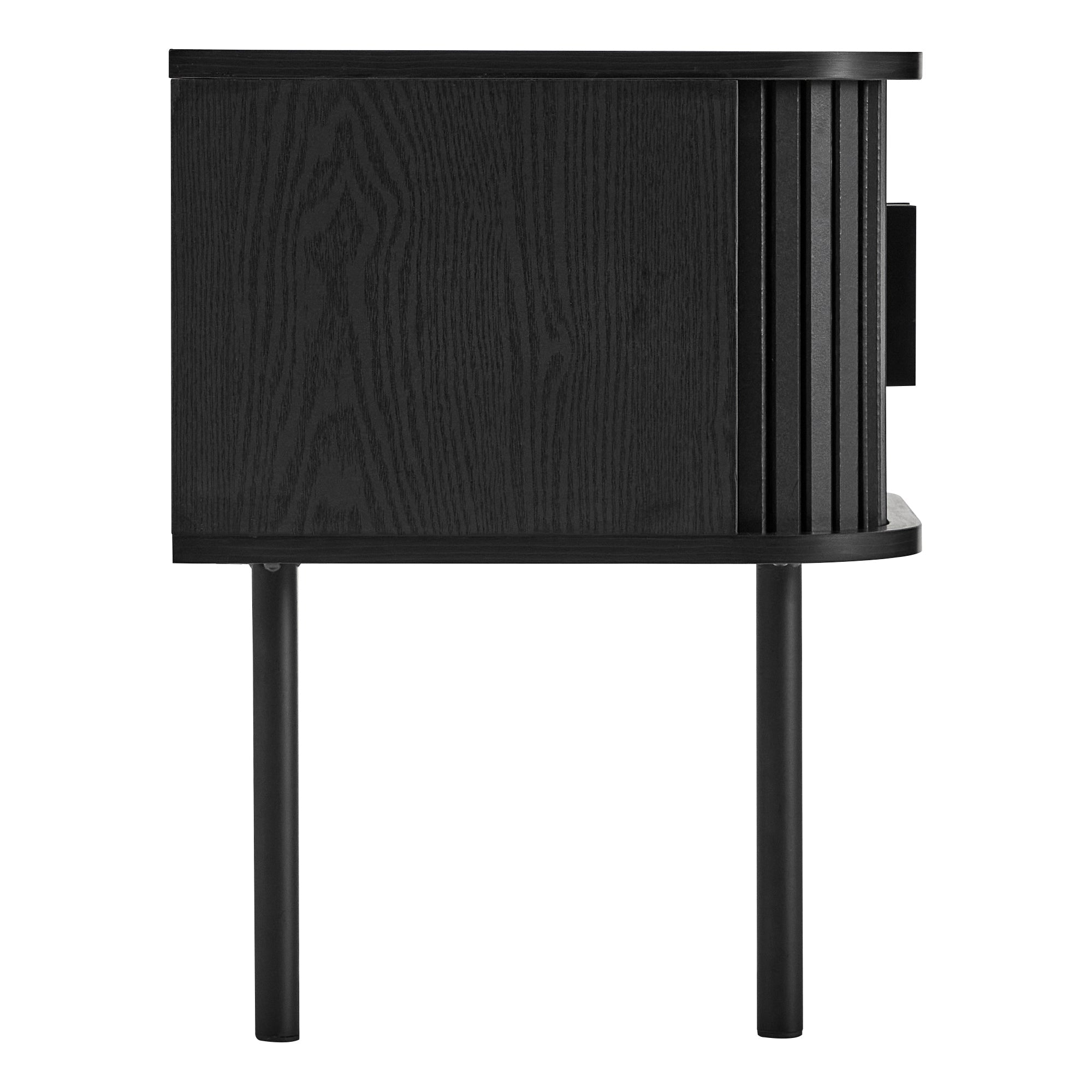 Haven Sliding Door Bedside Table Black