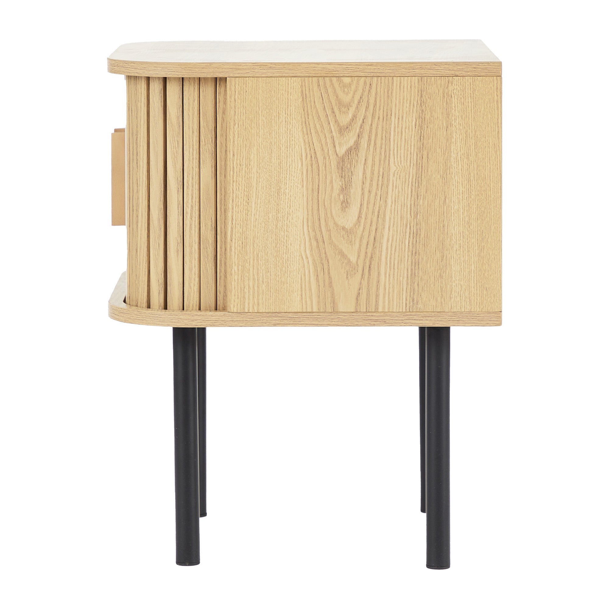 Haven Sliding Door Bedside Table Natural (Set of 2)