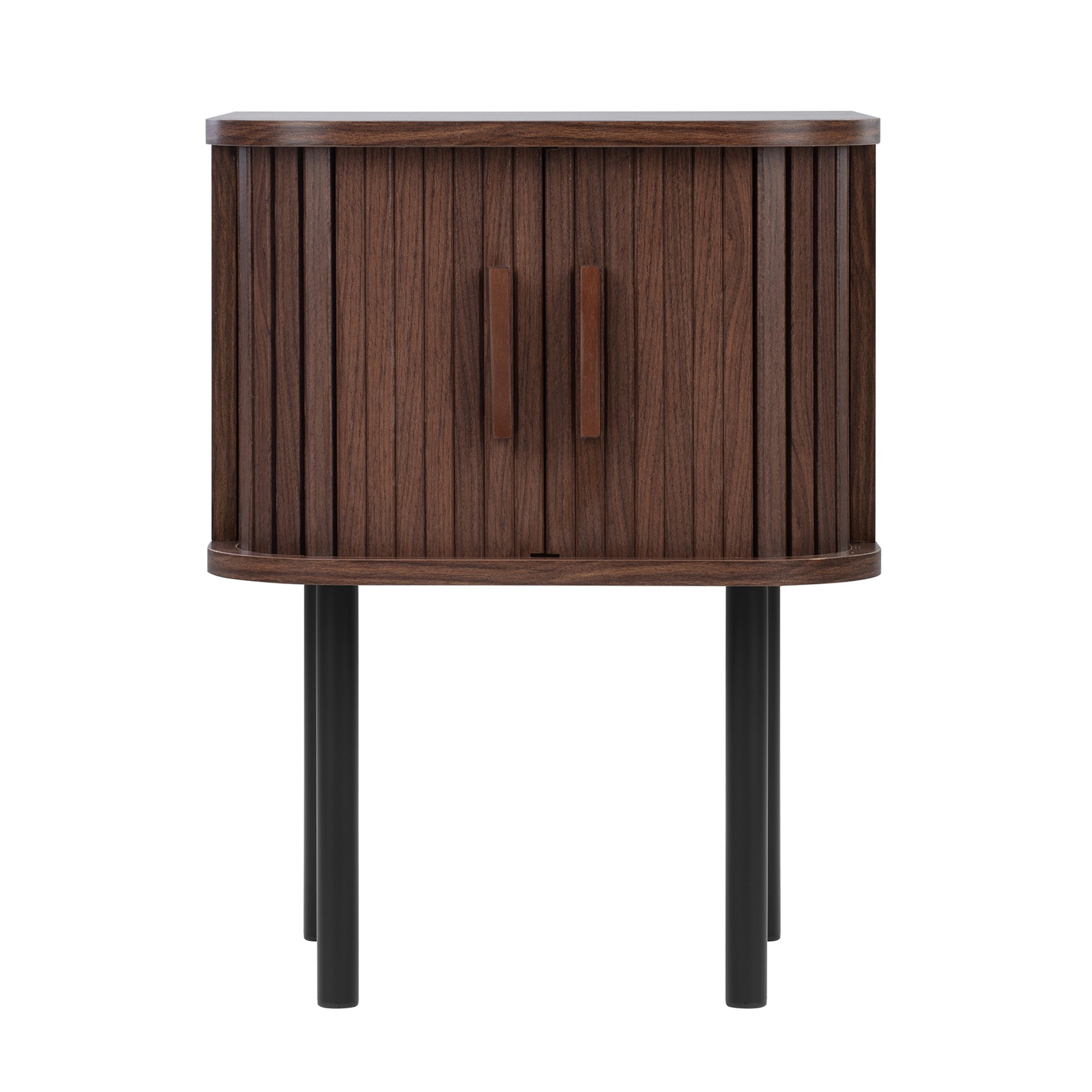 Haven Sliding Door Bedside Table Walnut