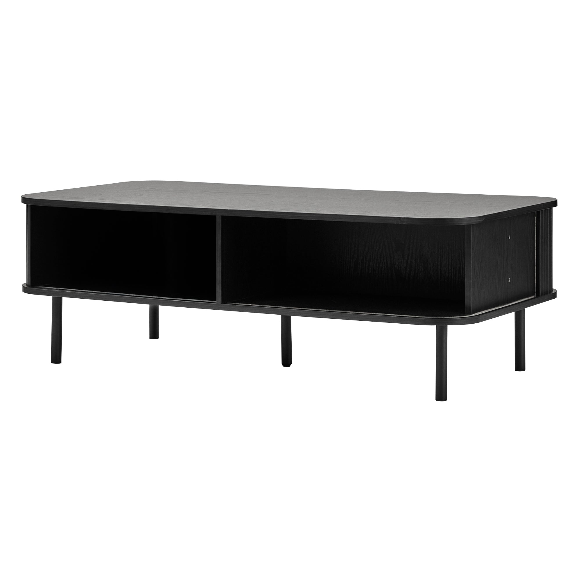 Haven Sliding Door Coffee Table Black