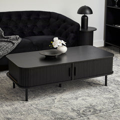 Haven Sliding Door Coffee Table Black