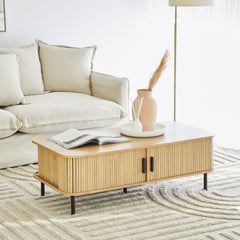 Haven Sliding Door Coffee Table Natural