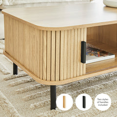 Haven Sliding Door Coffee Table Natural