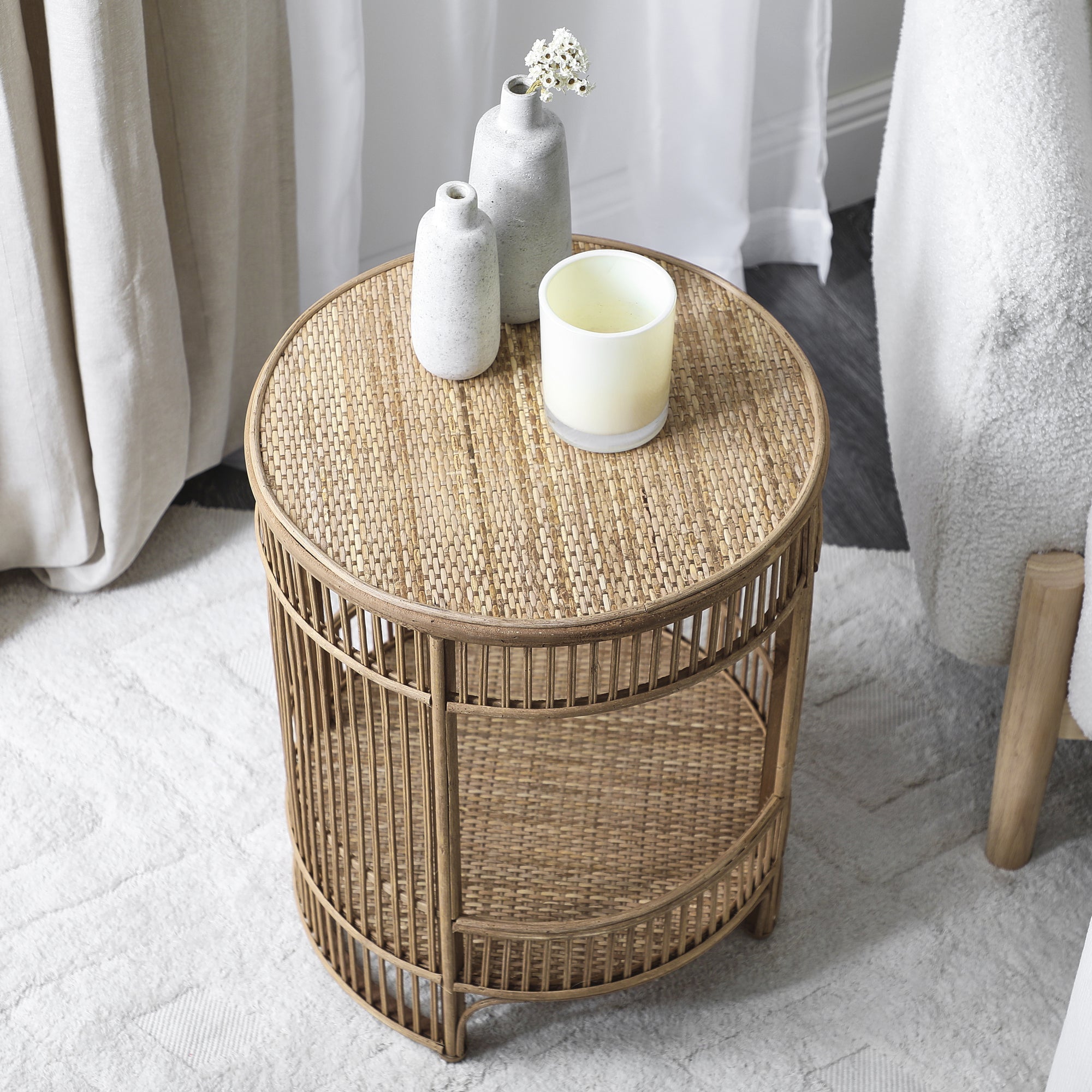 Harbour Bamboo Rattan Side Table