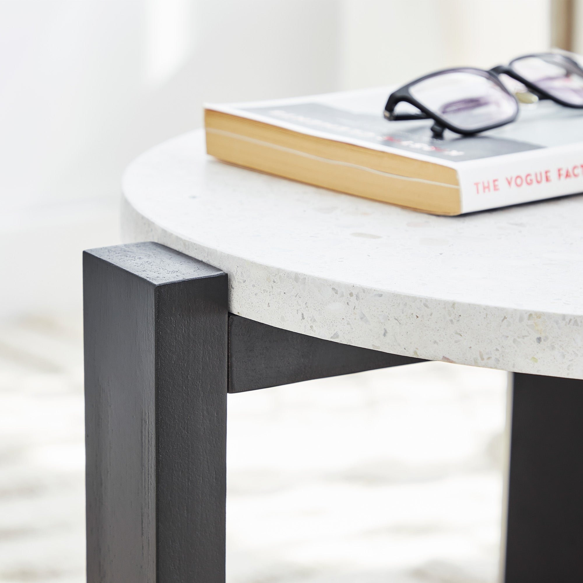 Sass Terrazzo Side Table Black