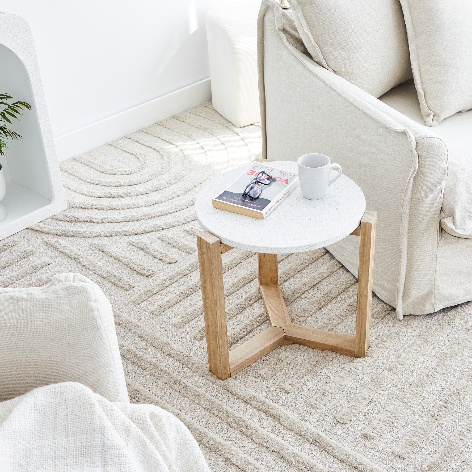 Sass Terrazzo Side Table Natural