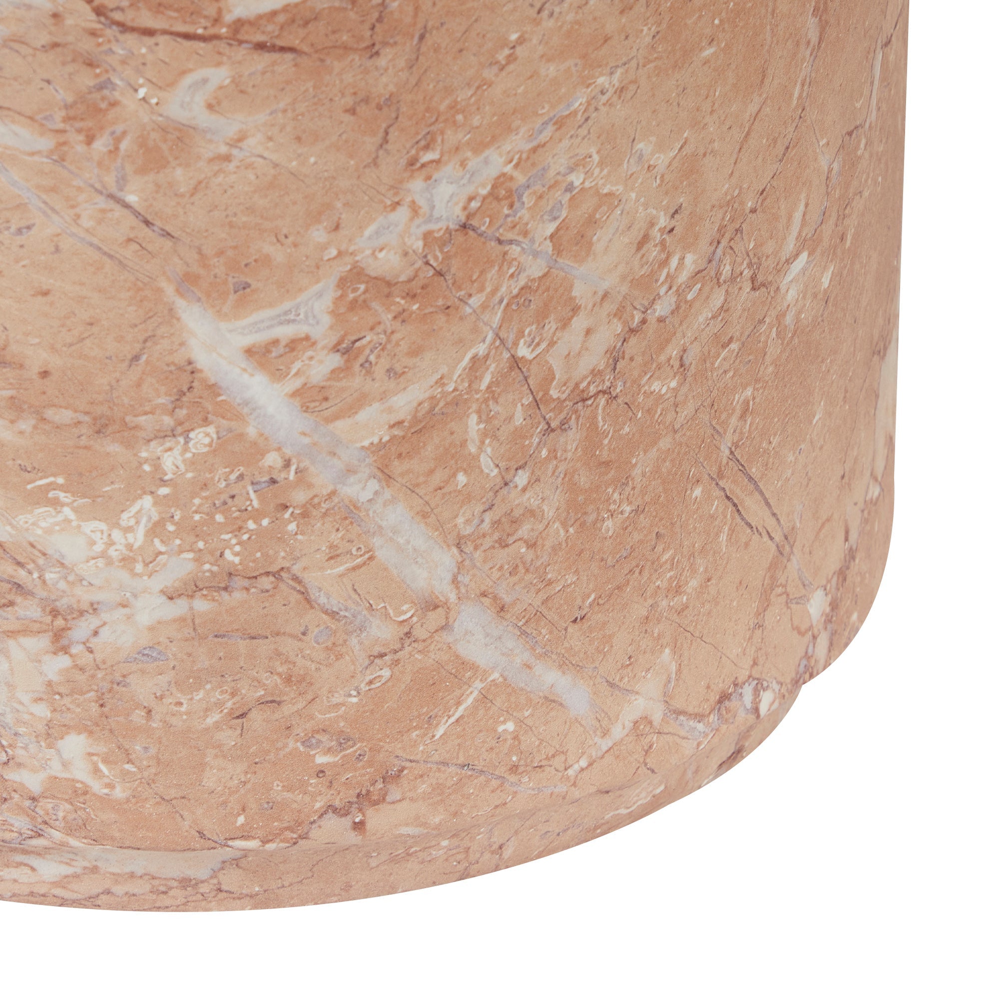 Astrid Rose Tea Marble Look Side Table