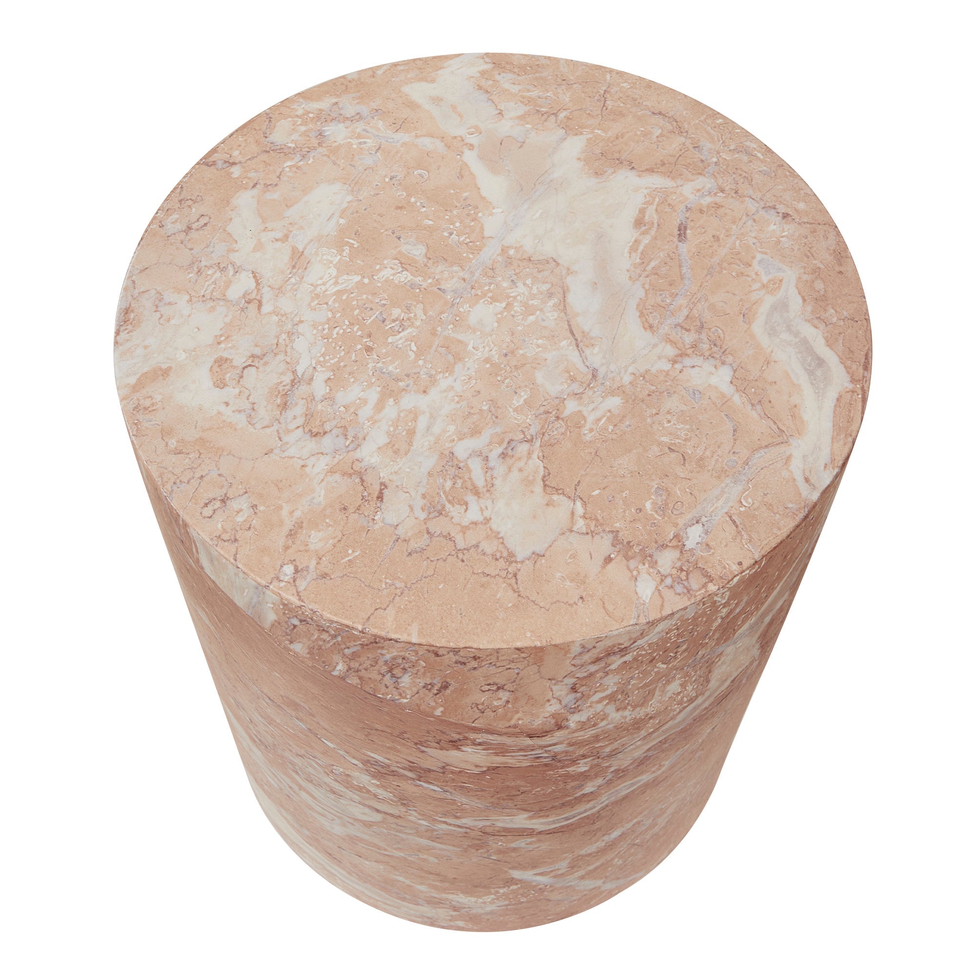 Astrid Rose Tea Marble Look Side Table