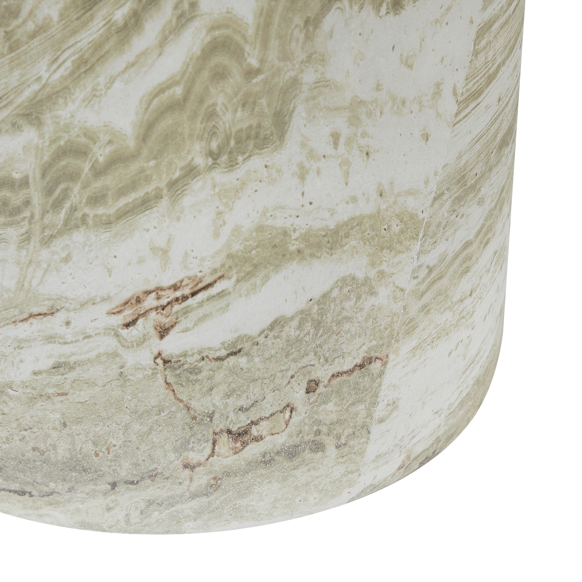 Luna MgO Stool Green Marble Look