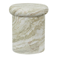 Luna MgO Stool Green Marble Look
