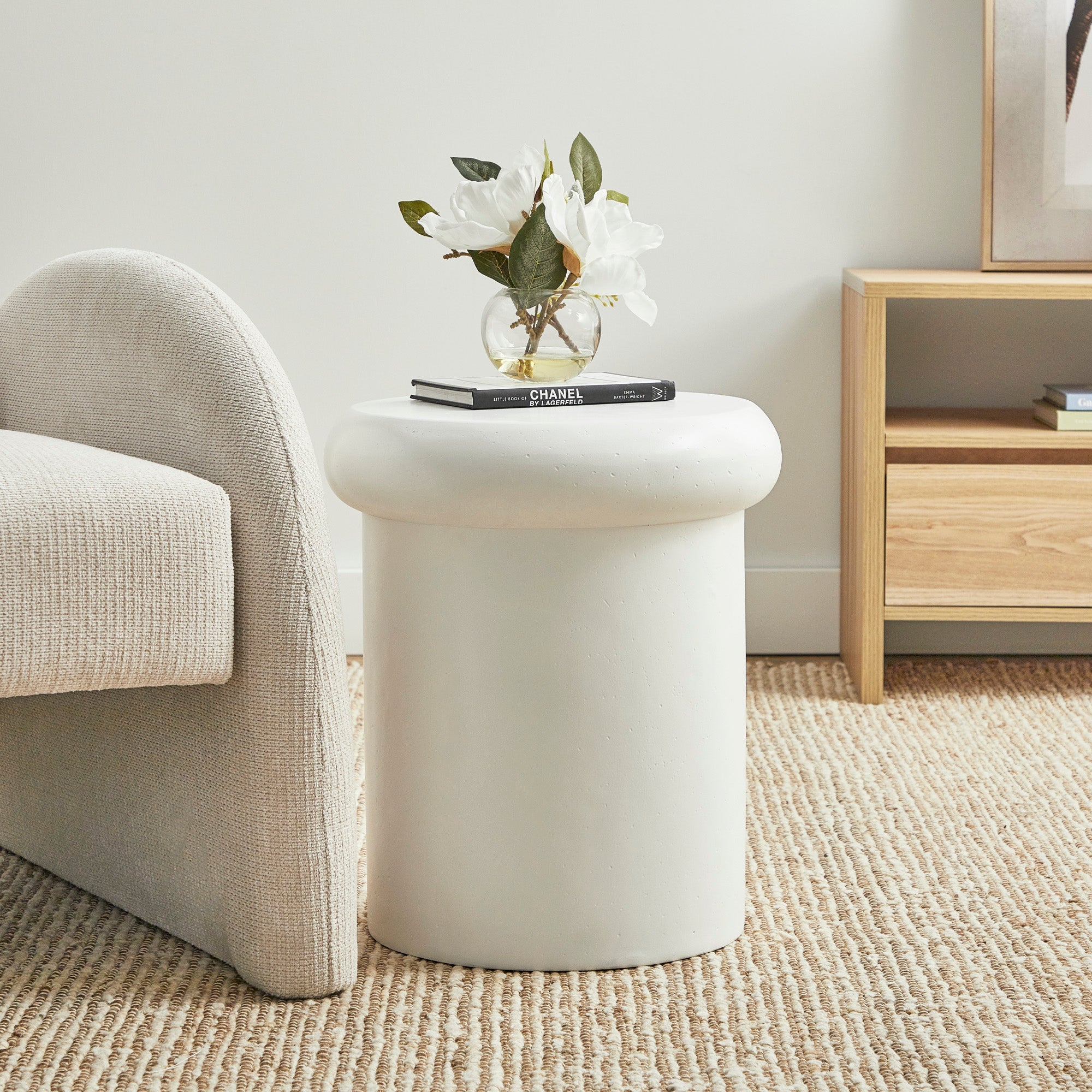 Luna 38cm MgO White Stool