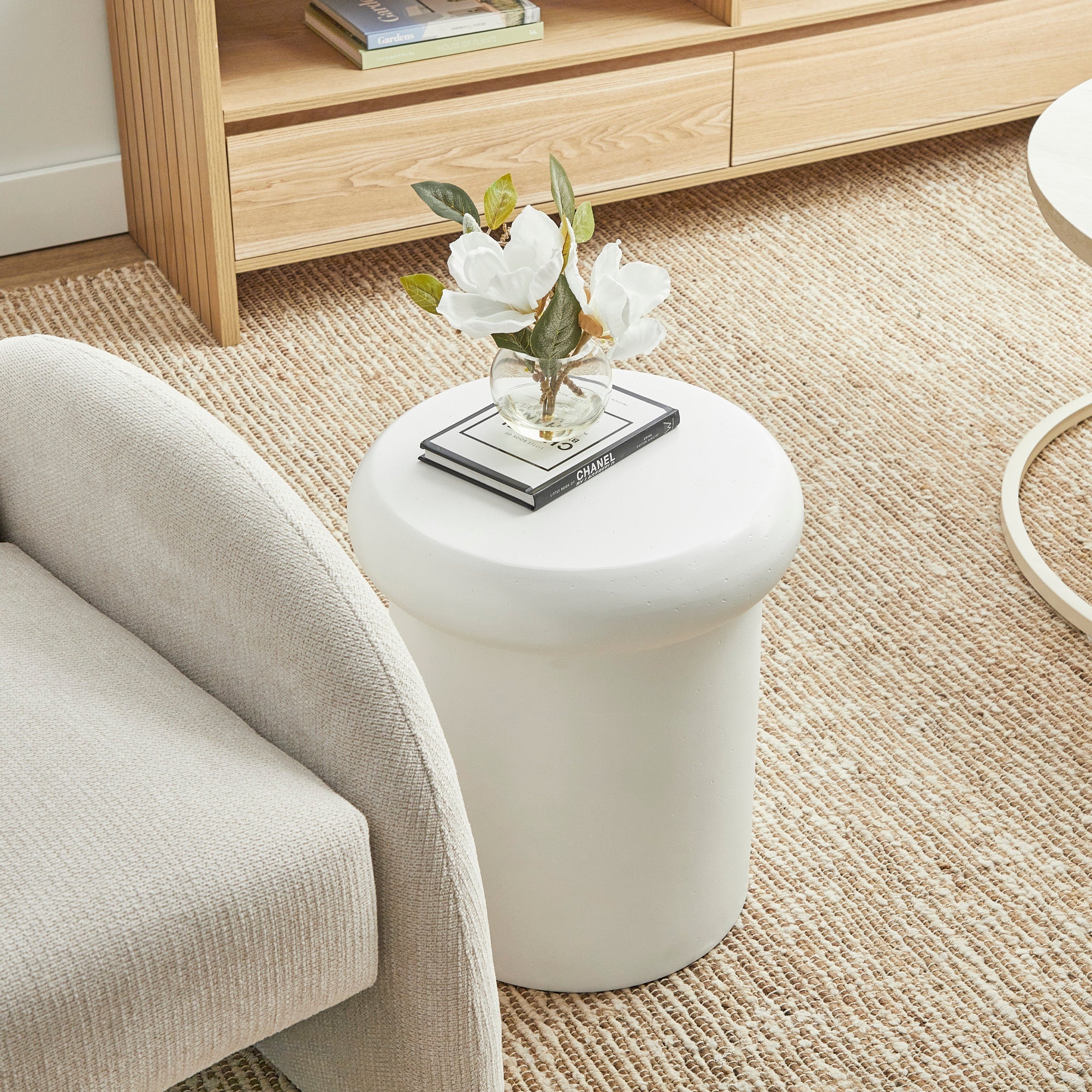 Luna 38cm MgO White Stool