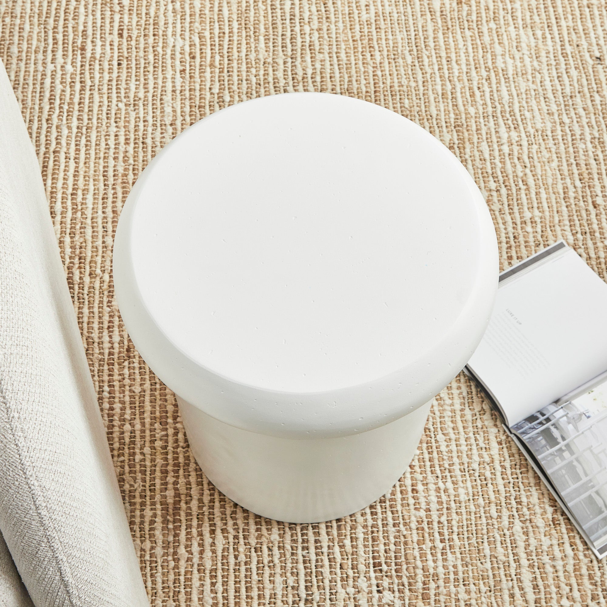 Luna 38cm MgO White Stool