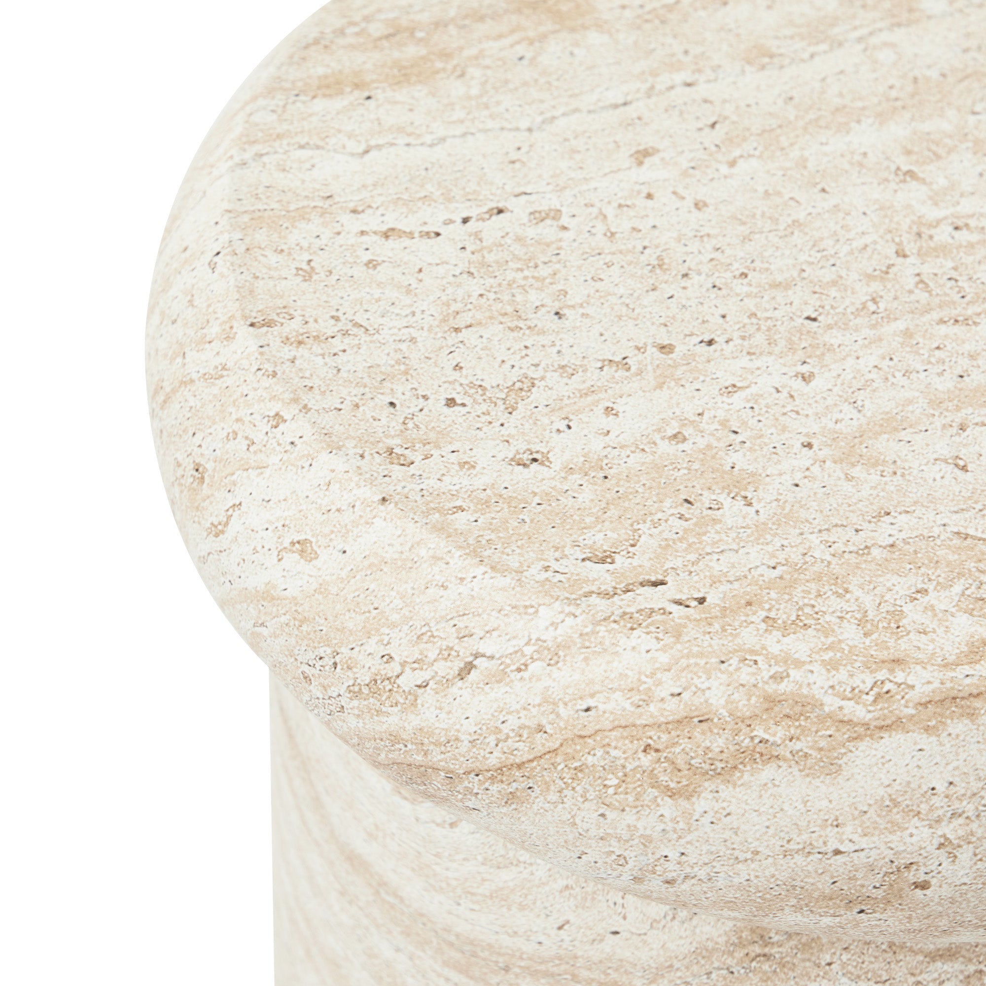 Luna MgO Travertine Look Stool