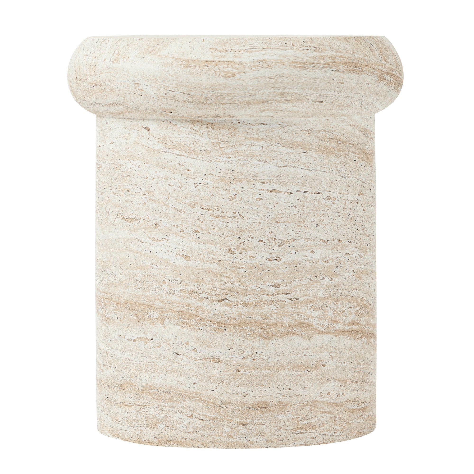 Luna MgO Travertine Look Stool